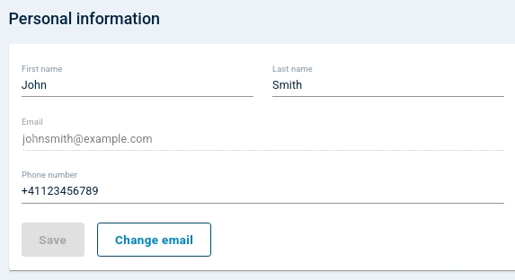 NXLog Platform user account personal information