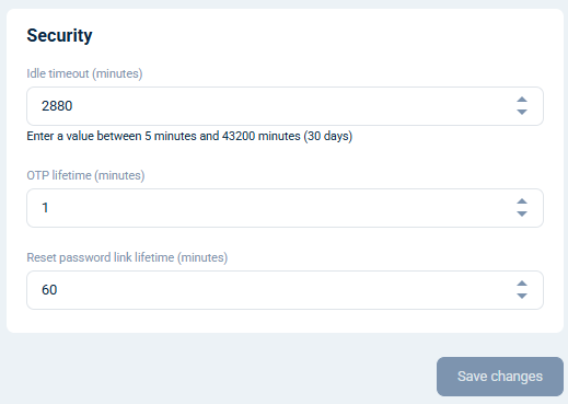 NXLog Platform security settings