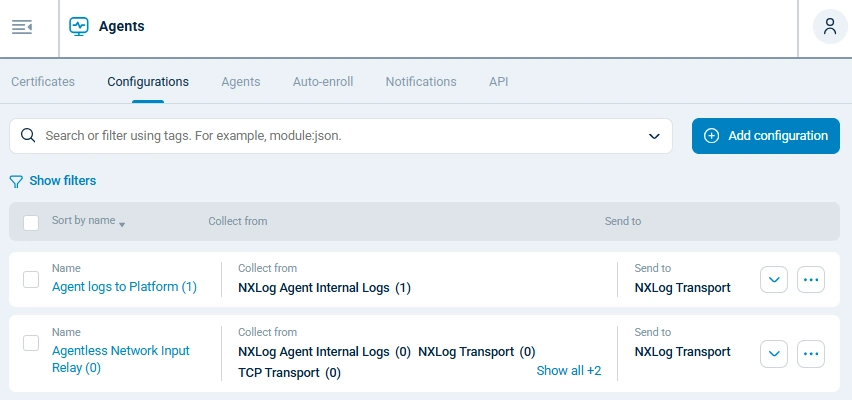 NXLog Platform Configurations