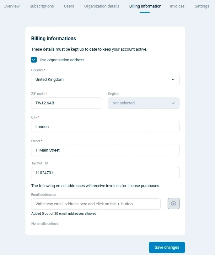 NXLog Platform billing information