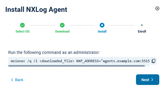Installing NXLog Agent