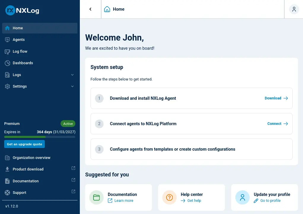 NXLog Platform home page