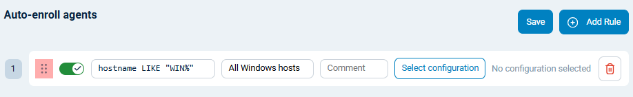 NXLog Platform auto-enroll rule drag handle