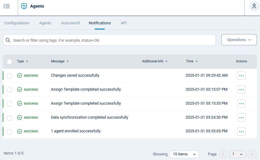 NXLog Platform notifications