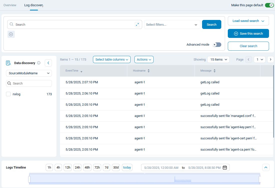 NXLog Platform log discovery