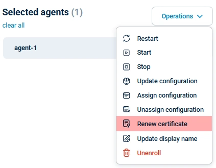 NXLog Platform - renew agent certificates